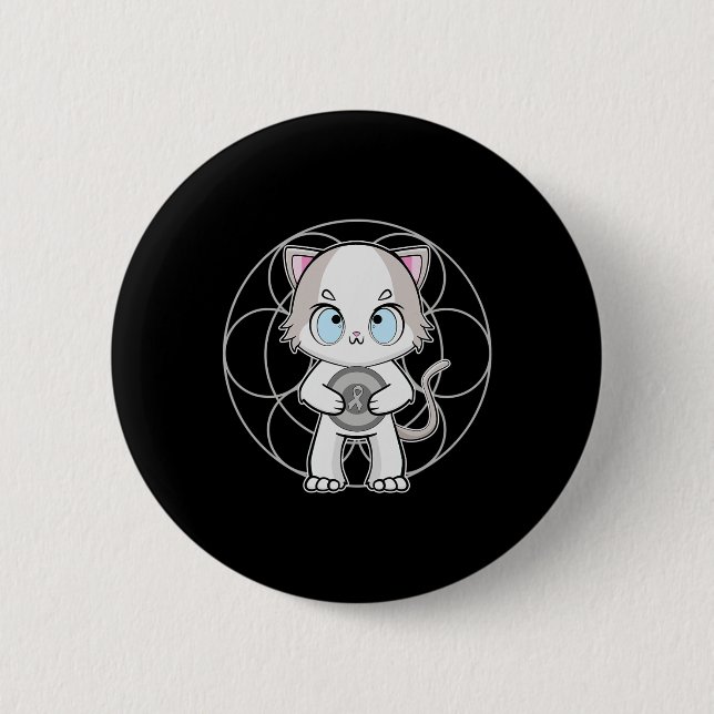 Ragdoll Cat Anime Kitten Dyslexie Bewusstsein Button (Vorderseite)