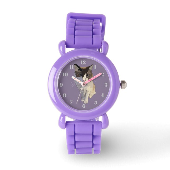 Ragdoll cat, Dusty Purple Armbanduhr (Vorderseite)