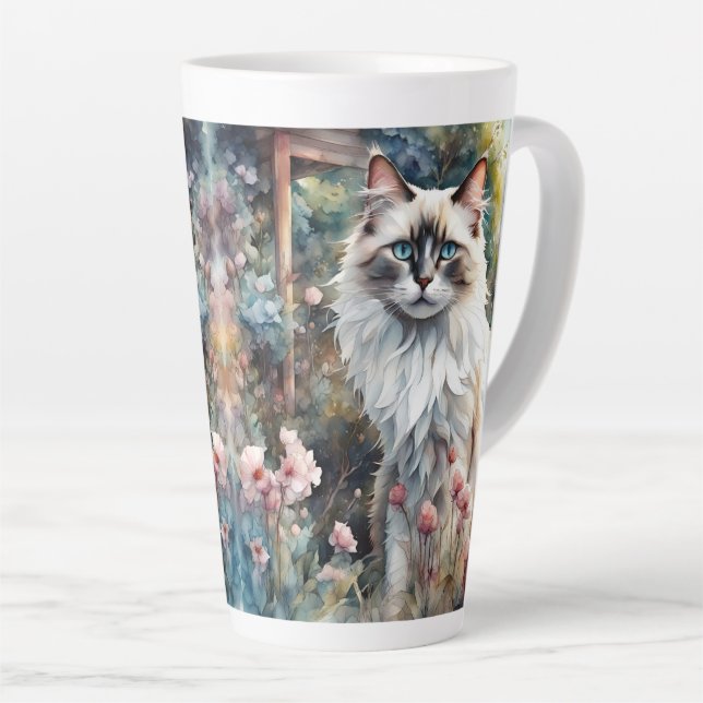 Ragdoll Cat in English Garden Milchtasse (Rechte Ecke)