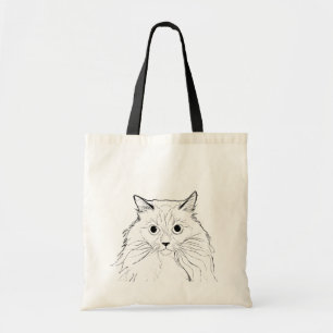 Ragdoll Cat Line Art Toag Tragetasche