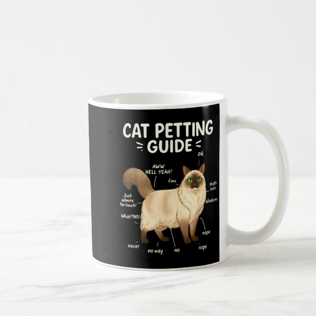 Ragdoll Cat Petting Guide Funny Cat Lover  Kaffeetasse (Rechts)