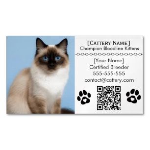Ragdoll Cattery Anpassbarer Katzenzüchter Magnet