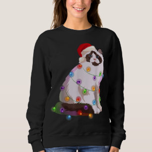 Ragdoll Chat Christmas Lights Xmas Cat Lover Sweatshirt