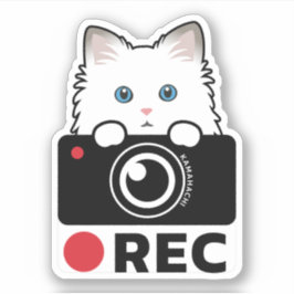 Ragdoll Chat Enregistrement Vinyl Sticker avertiss
