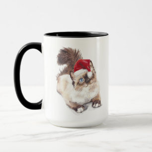 Ragdoll Christmas Mug de l'artiste GV Hemmings