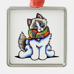 Ragdoll Katze alles Dolled oben Silbernes Ornament