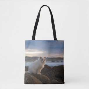 Ragdoll Katze am Strand Tasche