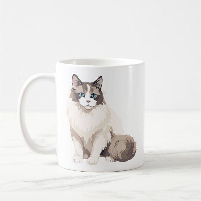 Ragdoll-Katze Kaffeetasse (Links)