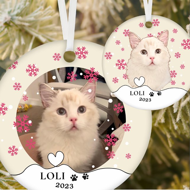 Ragdoll Katze Personalisiert Hand Zeichnend Keramik Ornament (Von Creator hochgeladen)