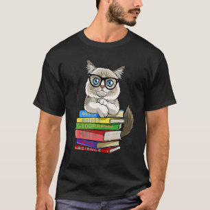 Ragdoll-Katze Süß Zurück zur Schule Kariert T-Shirt