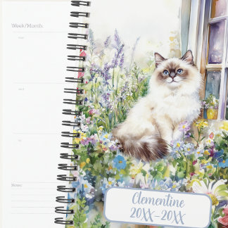 Ragdoll-Katze Undatiertes Terminkalender-Tagebuch Planer