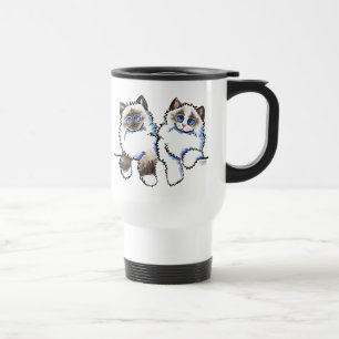 Ragdoll Katzen-Paare von Puppen Weg-Leine Art™ Reisebecher