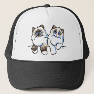 Ragdoll Katzen-Paare von Puppen Weg-Leine Art™ Truckerkappe