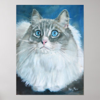 Ragdoll Katzenölmalerei Poster