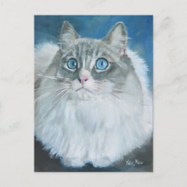 Ragdoll Katzenölmalerei Postkarte