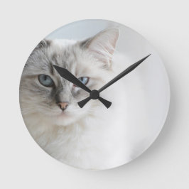 ragdoll Katzenuhr Runde Wanduhr