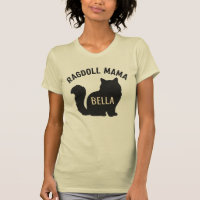 Ragdoll-Mama-Katze-Silhouette Personalisierter Nam