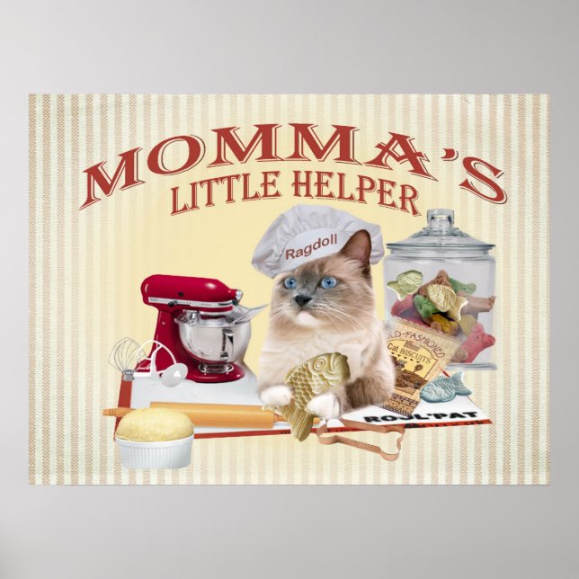 Ragdoll Mommas Helferin Prints Poster (Vorne)