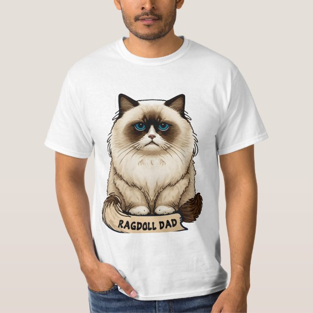 Ragdoll Papa Couch T-Shirt (Vorderseite)