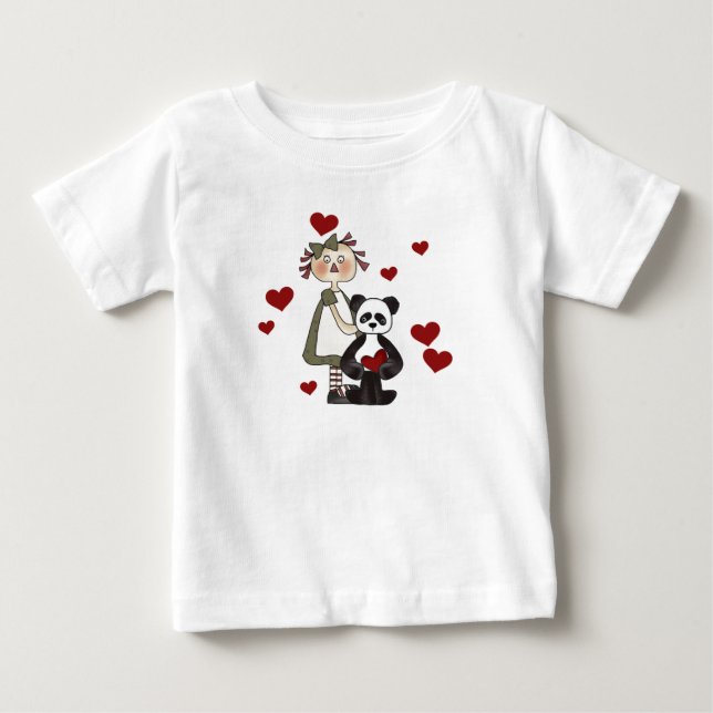 Ragdoll und Panda-Valentinsgrüße Baby T-shirt (Vorderseite)