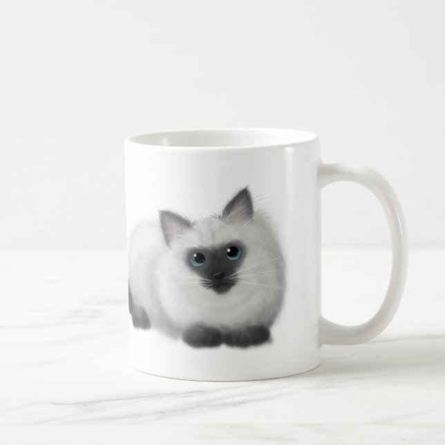 Ragdoll Zeichnen Kaffeetasse (Rechts)