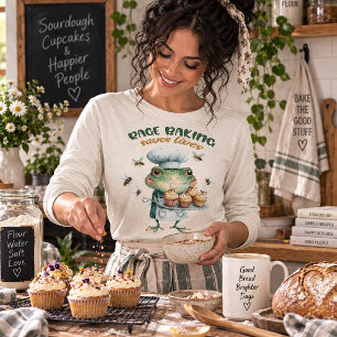 Rage Backen rettet Leben Lustiger Froschbäcker Tri-Blend Shirt