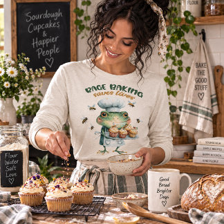 Rage Backen rettet Leben Lustiger Froschbäcker Tri-Blend Shirt
