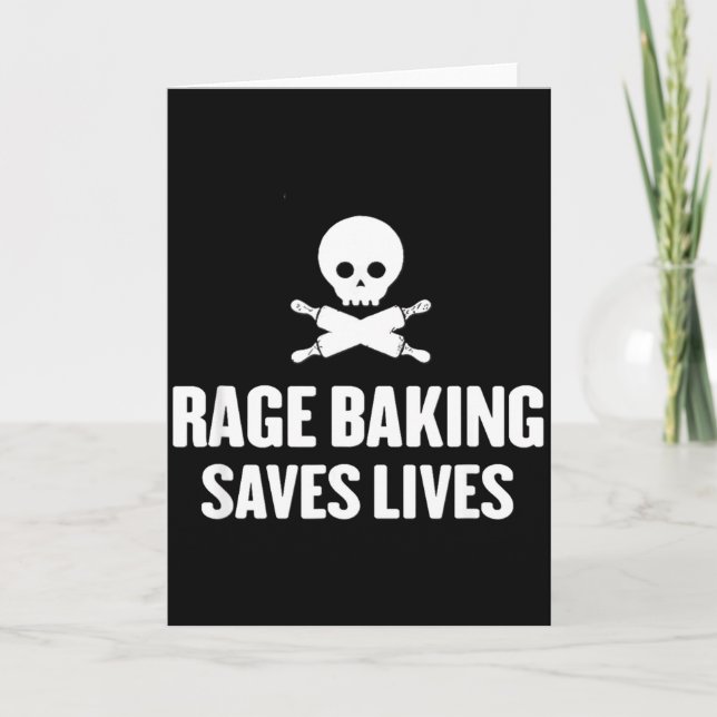 Rage Backen rettet Live-Schädel lustiger Bäcker Ko Karte (Vorderseite)