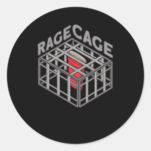 Rage Cage Drink Alkohol Party trinken Spiel Runder Aufkleber