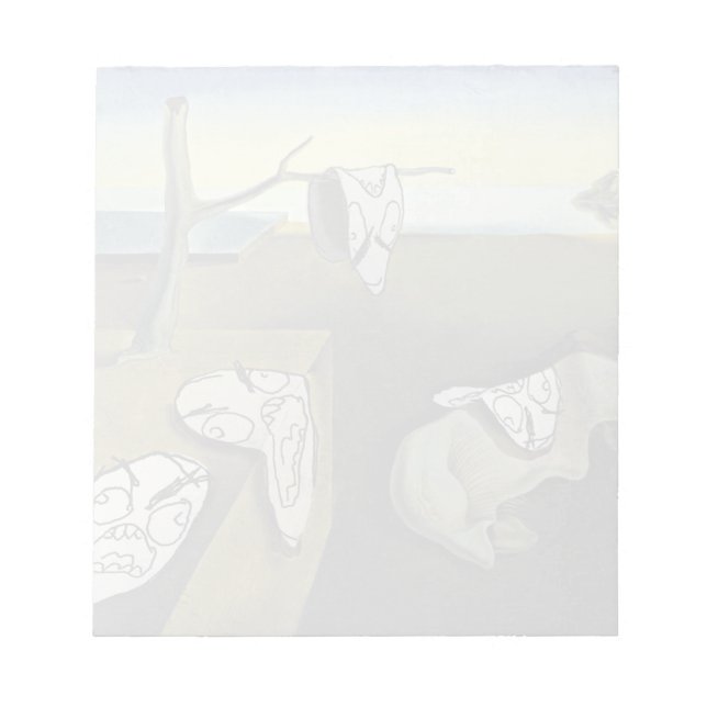 Rage Face Meme Comic Art Malerei Notizblock (Vorderseite)