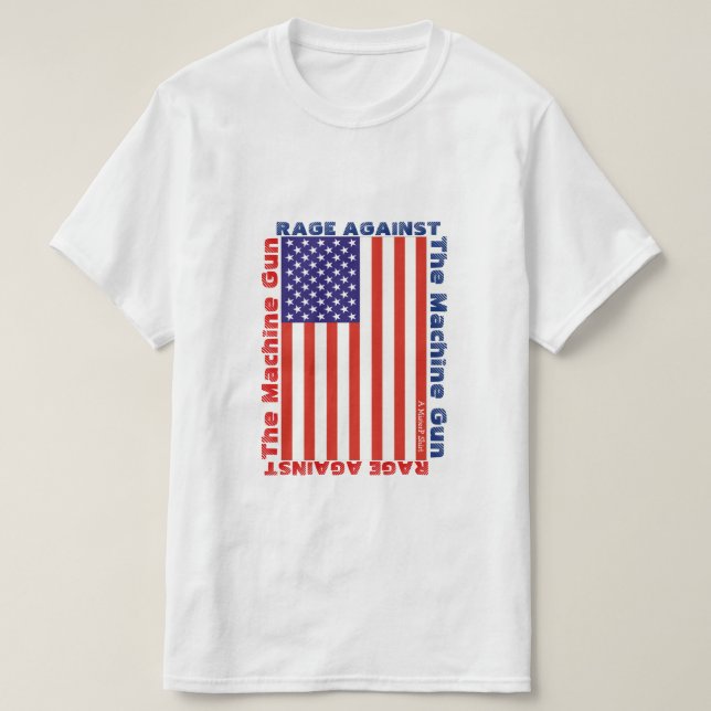Rage gegen den Maschinengewehr - ein MisterP-Shirt T-Shirt (Design vorne)