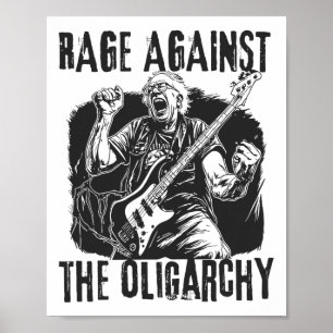 Rage gegen die Oligarchie Bernie Sanders kämpft Pr Poster