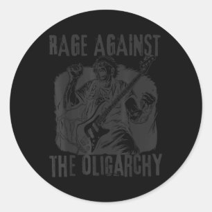 Rage gegen die Oligarchie Bernie Sanders kämpft Pr Runder Aufkleber
