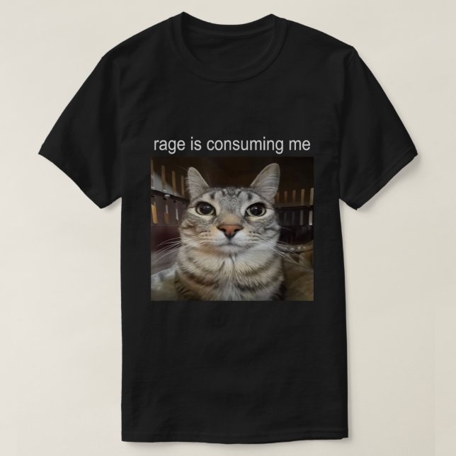 Rage konsumiert mich Cat Meme Shirt (Design vorne)
