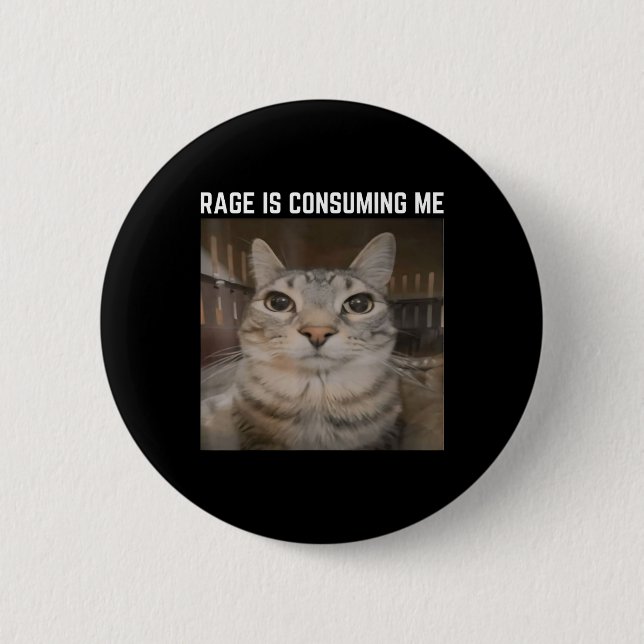 Rage konsumiert mich Meme Cat Meme merkwürdig spez Button (Vorderseite)