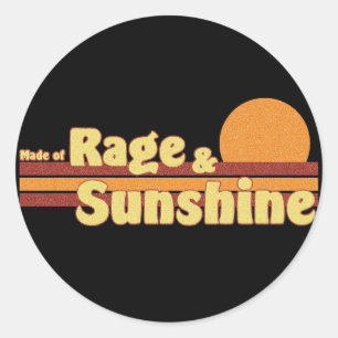Rage-n-Sunshine Runder Aufkleber