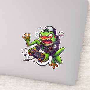 Rage-Quit-Gamer-Frosch-Aufkleber Aufkleber
