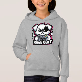 Rage Quit Gaming-Hund-Shirt - Lustiges Gamer-Gesch Hoodie