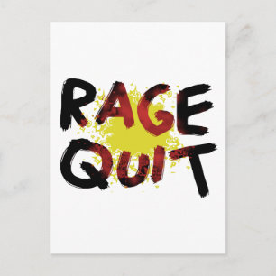 Rage Quit Postkarte