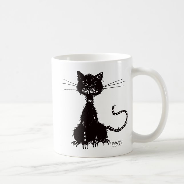 Ragged Evil Black Cat Kaffeetasse (Rechts)