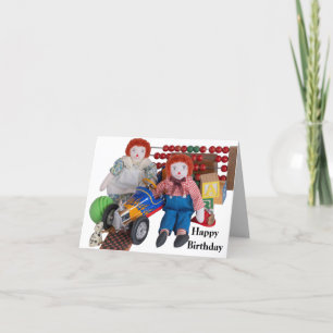 Raggedy Ann Andy Card für Kinder Feiertagskarte