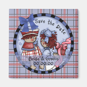 Raggedy Ann und Andy Rettete-the-Date Magnet
