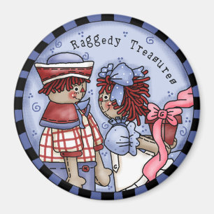 Raggedy Treasures Country Annie und Andy Magnet