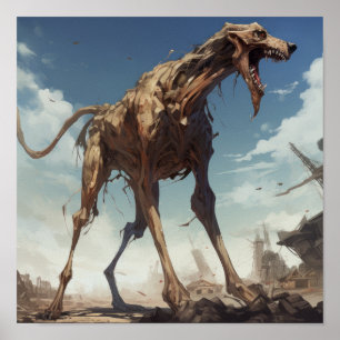 Raging Behemoth: Zorniges Giant Dog Poster