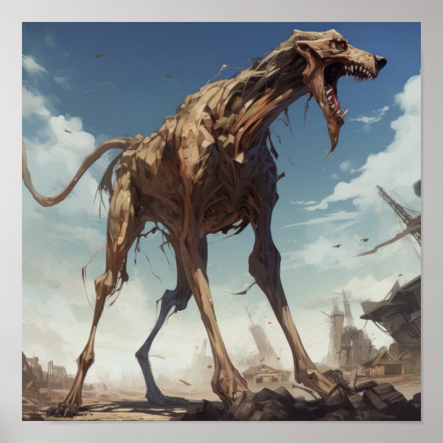 Raging Behemoth: Zorniges Giant Dog Poster (Vorne)