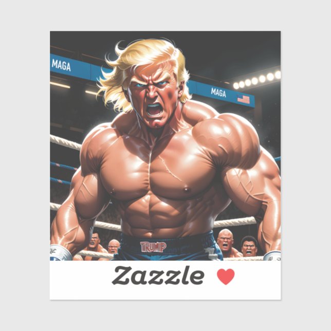 Raging Donny T (MIXED MARTIAL ARTS/Wrestling MAGA  Aufkleber (Blatt)
