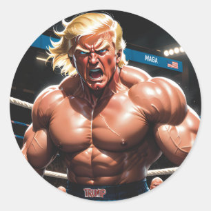 Raging Donny T (MIXED MARTIAL ARTS/Wrestling MAGA  Runder Aufkleber