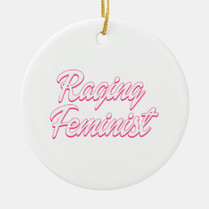 Raging Feminist Doll Keramik Ornament