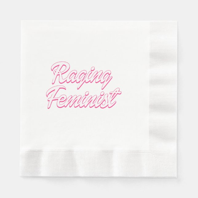 Raging Feminist Doll Serviette (Vorderseite)
