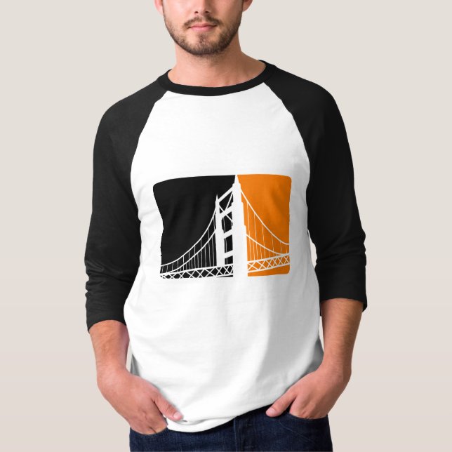 Raglan San Francisco Bay 3/4 Hülse T-Shirt (Vorderseite)